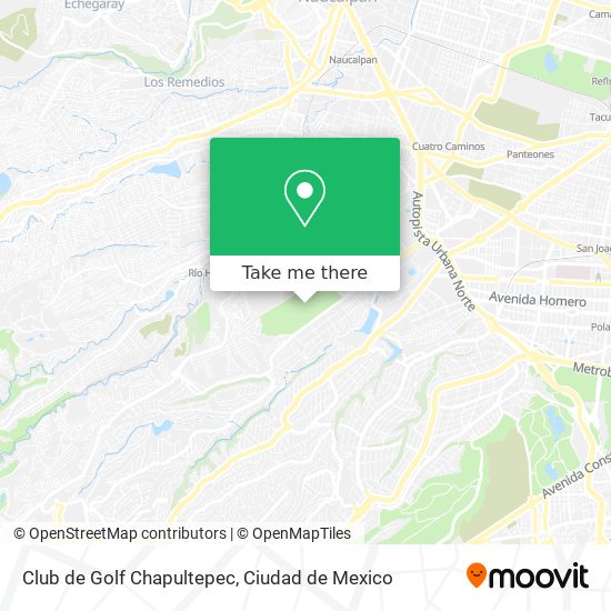 How to get to Club de Golf Chapultepec in Naucalpan De Juárez by Bus or  Metro?