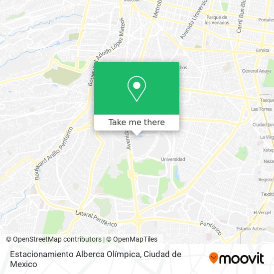 Estacionamiento Alberca Olímpica map