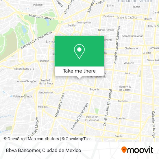 Bbva Bancomer map