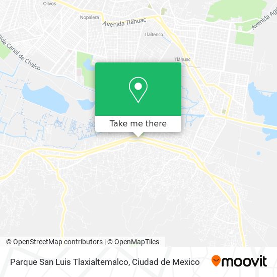 Mapa de Parque San Luis Tlaxialtemalco