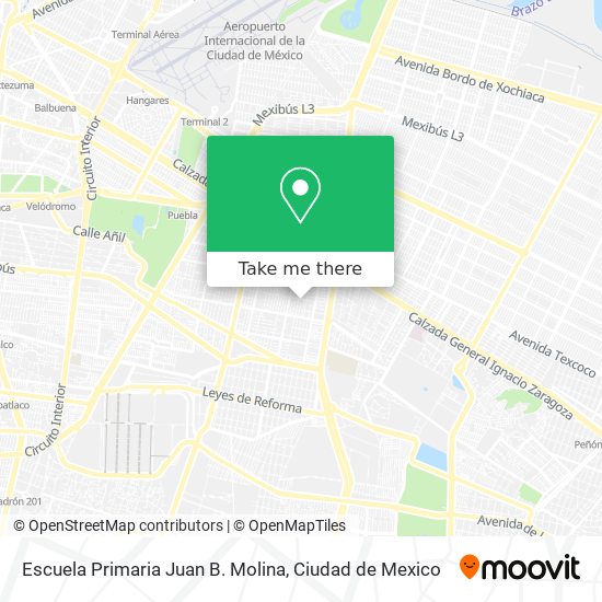 Escuela Primaria Juan B. Molina map