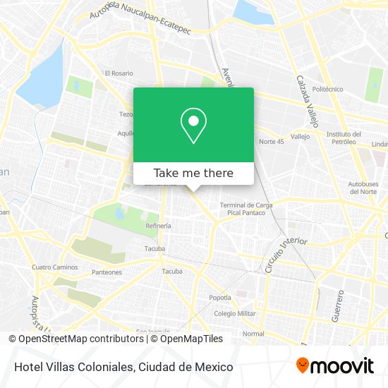 Hotel Villas Coloniales map