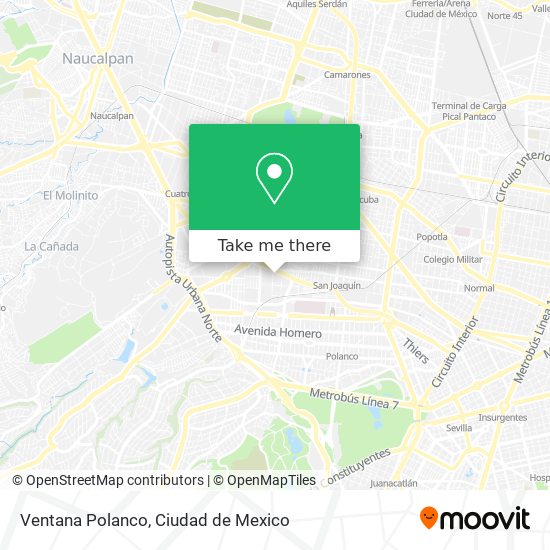 Ventana Polanco map