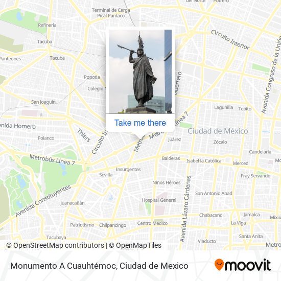 Monumento A Cuauhtémoc map