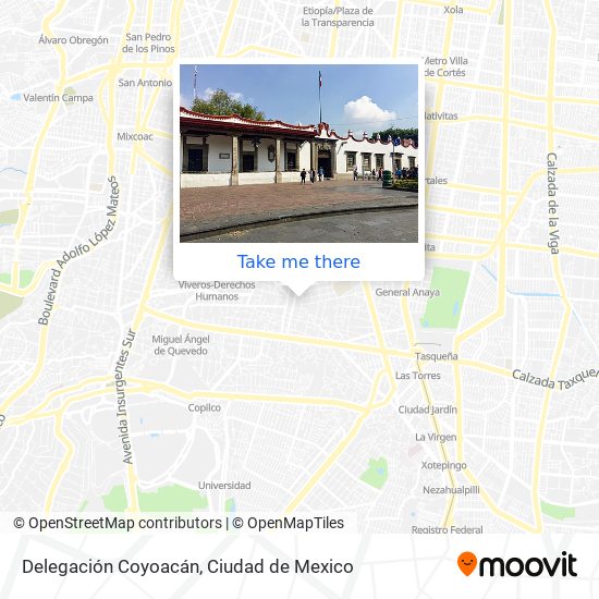 Mapa de Delegación Coyoacán