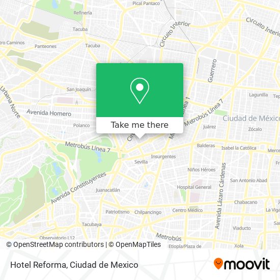 Hotel Reforma map