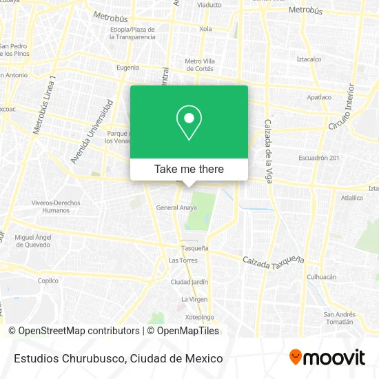 Estudios Churubusco map