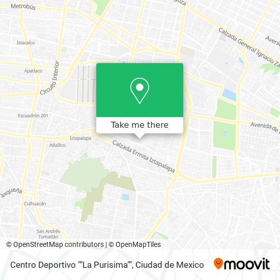 Mapa de Centro Deportivo ""La Purisima""