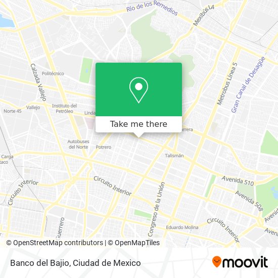 Mapa de Banco del Bajio