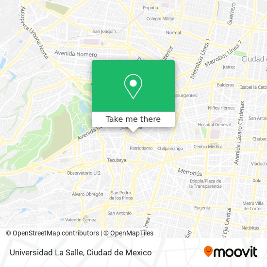 Universidad La Salle map