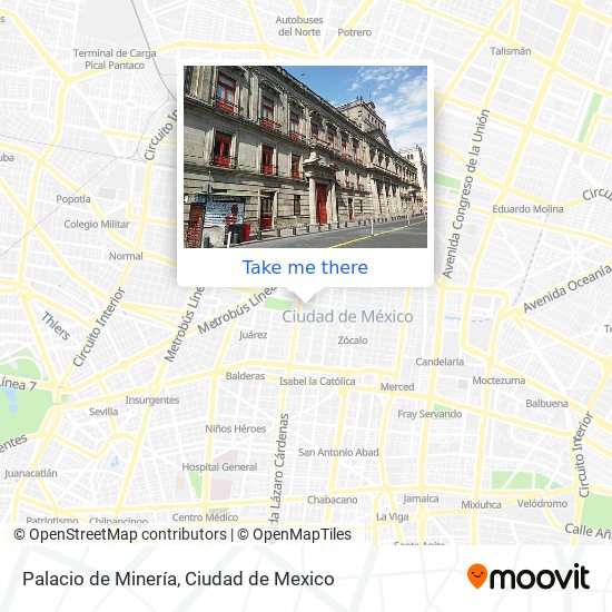 Mapa de Palacio de Minería