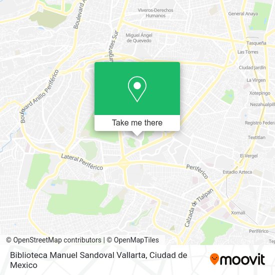 Mapa de Biblioteca Manuel Sandoval Vallarta