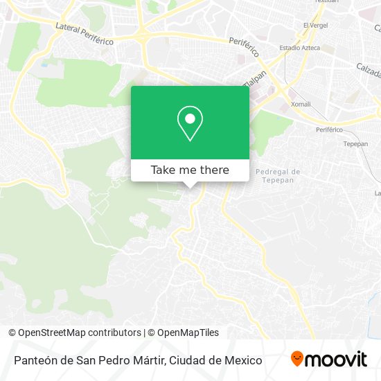 Mapa de Panteón de San Pedro Mártir