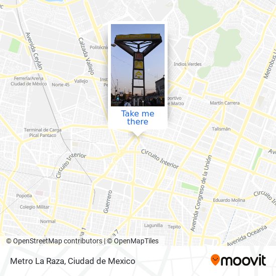 How to get to Metro La Raza in Azcapotzalco by Bus, Metro or Train?