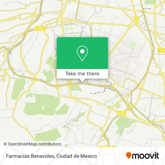 Farmacias Benavides map