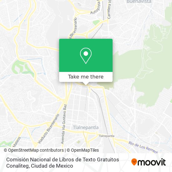 Comisión Nacional de Libros de Texto Gratuitos Conaliteg map