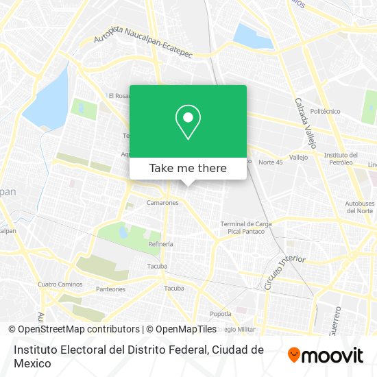 Instituto Electoral del Distrito Federal map