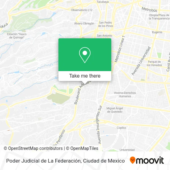 Mapa de Poder Judicial de La Federación