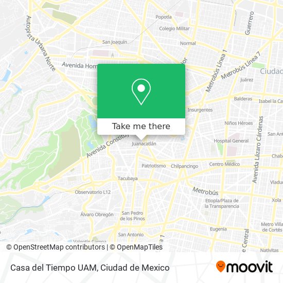 Casa del Tiempo UAM map