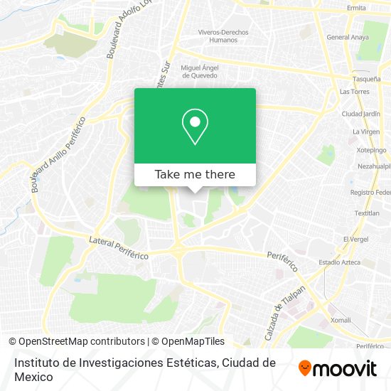 Mapa de Instituto de Investigaciones Estéticas