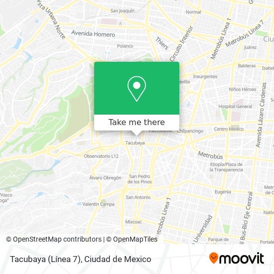 Tacubaya (Línea 7) map