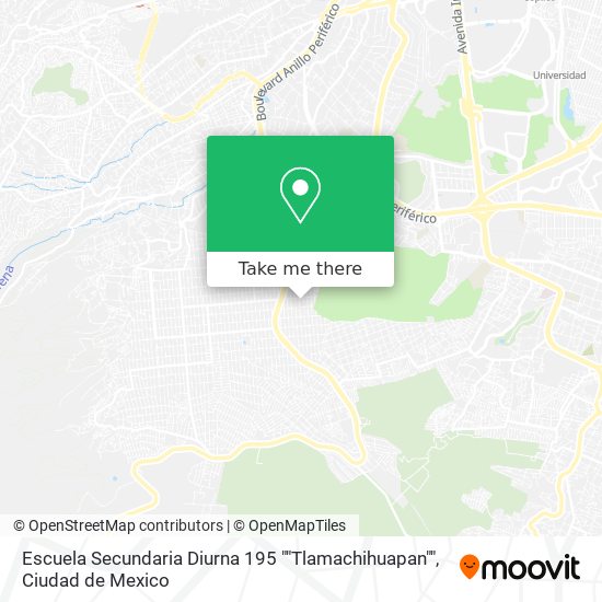 Escuela Secundaria Diurna 195 ""Tlamachihuapan"" map
