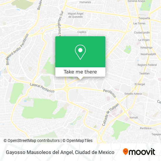 Mapa de Gayosso Mausoleos del Angel