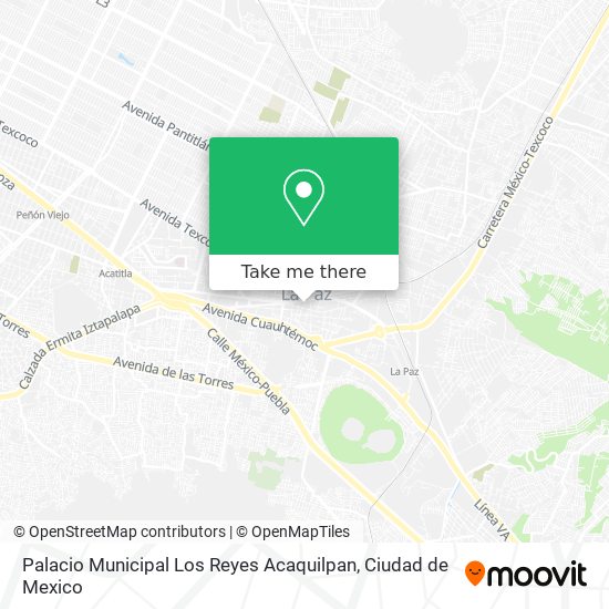 Mapa de Palacio Municipal Los Reyes Acaquilpan