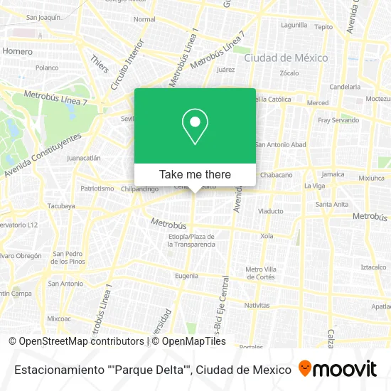 Estacionamiento ""Parque Delta"" map