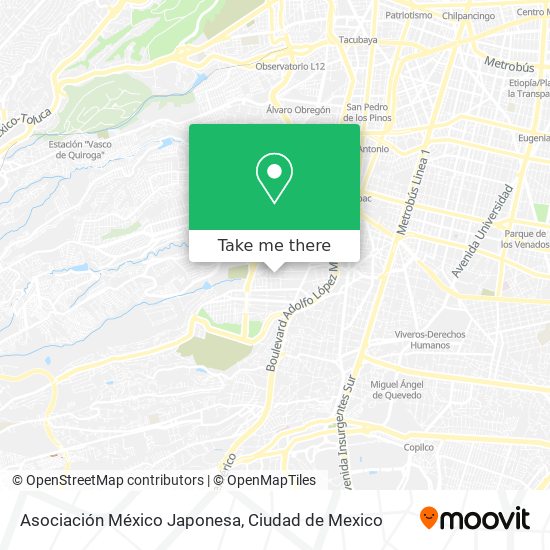 Asociación México Japonesa map