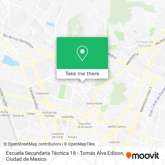 Escuela Secundaria Técnica 16 - Tomás Alva Edison map