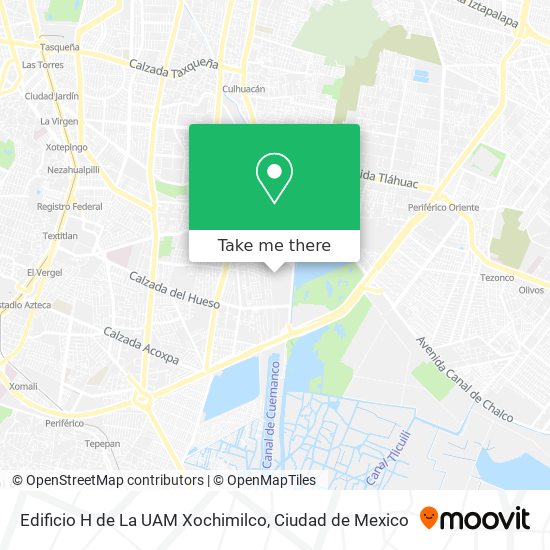 Edificio H de La UAM Xochimilco map