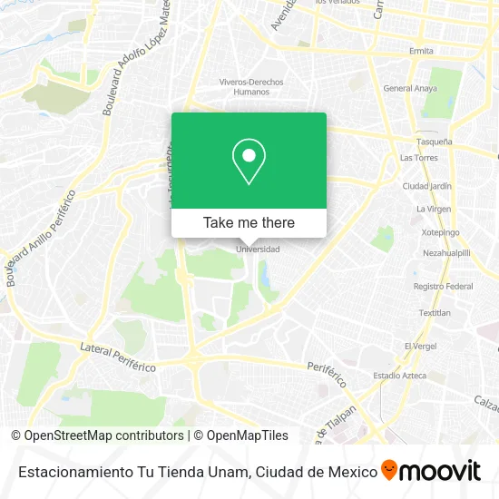 Estacionamiento Tu Tienda Unam map