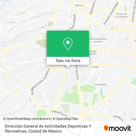 Dirección General de Actividades Deportivas Y Recreativas map