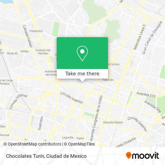 Chocolates Turín map