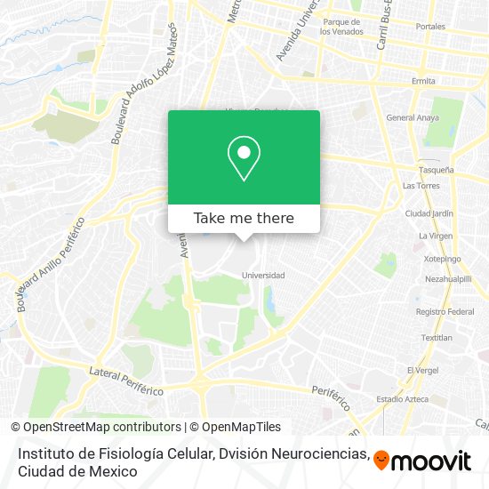 Instituto de Fisiología Celular, Dvisión Neurociencias map