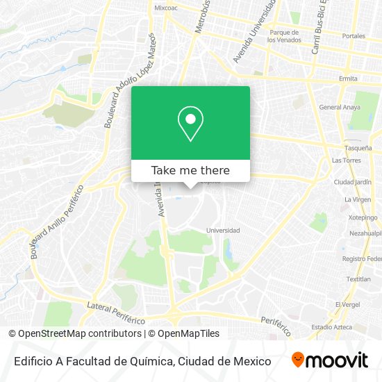 Mapa de Edificio A Facultad de Química