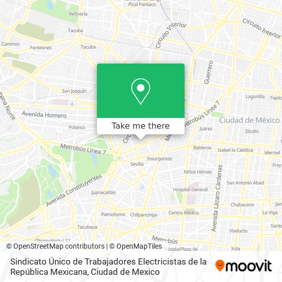Sindicato Único de Trabajadores Electricistas de la República Mexicana map