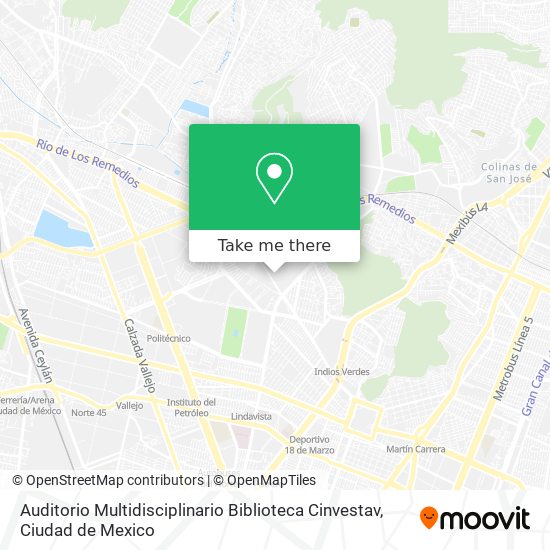 Auditorio Multidisciplinario Biblioteca Cinvestav map