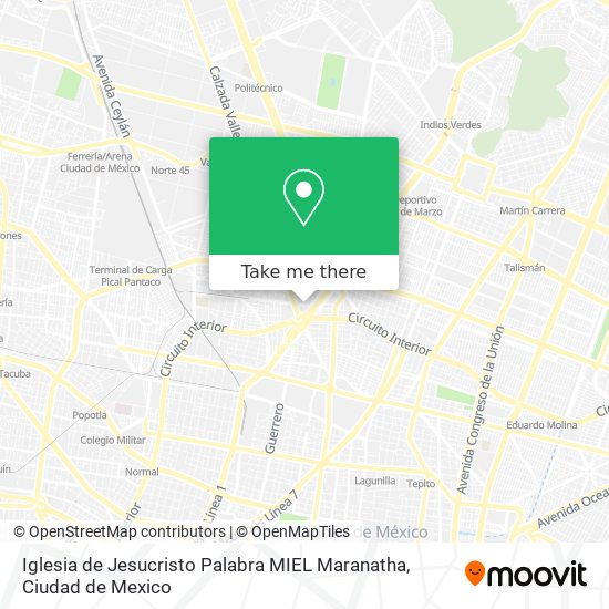 Mapa de Iglesia de Jesucristo Palabra MIEL Maranatha