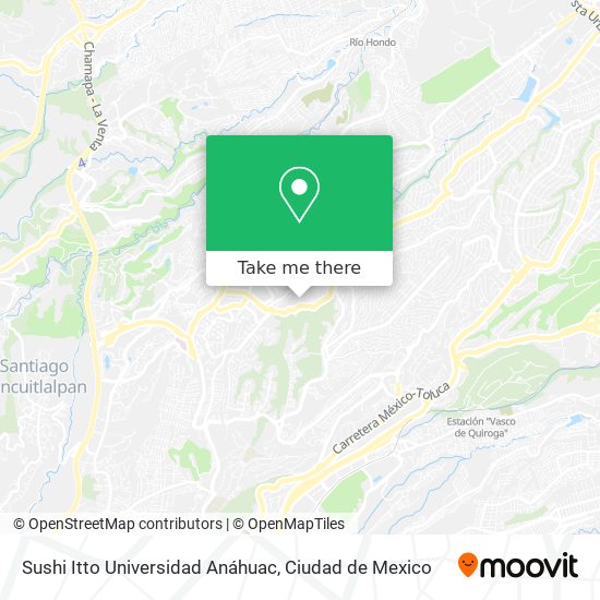 Sushi Itto Universidad Anáhuac map