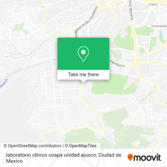 laboratorio clinico coapa unidad ajusco map