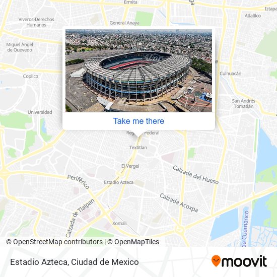 Mapa de Estadio Azteca