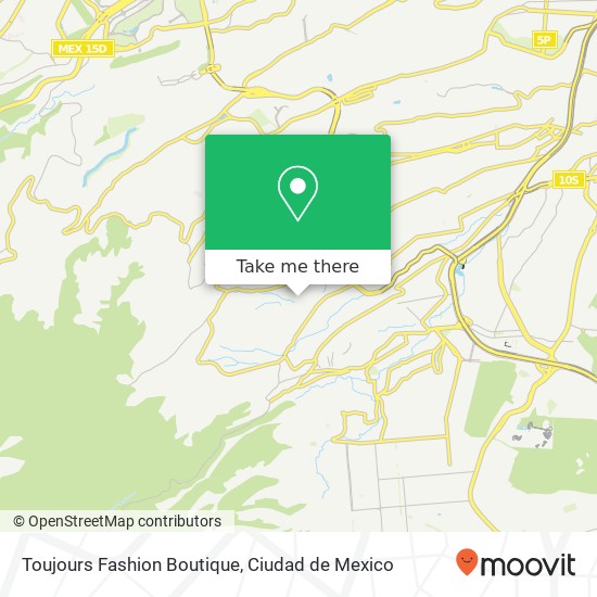 Mapa de Toujours Fashion Boutique, Independencia 59 Barros Sierra 10380 La Magdalena Contreras, Ciudad de México