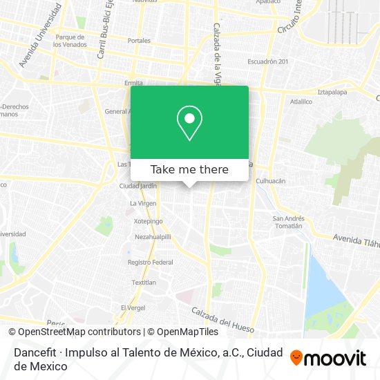 Mapa de Dancefit · Impulso al Talento de México, a.C.