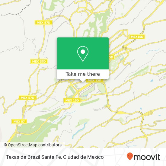 Mapa de Texas de Brazil Santa Fe, Centro Comercial Santa Fe 05348 Cuajimalpa de Morelos, Ciudad de México