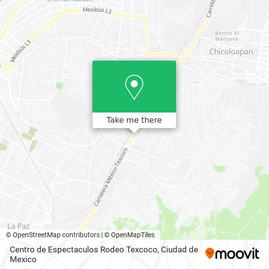 Mapa de Centro de Espectaculos Rodeo Texcoco