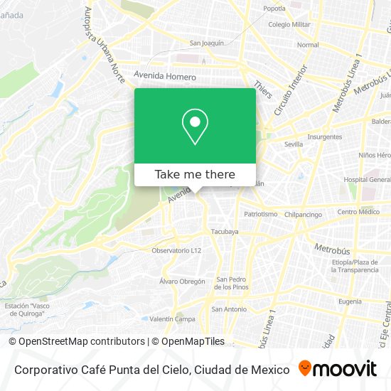 Mapa de Corporativo Café Punta del Cielo