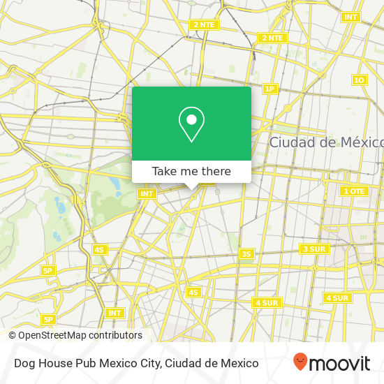 Mapa de Dog House Pub Mexico City