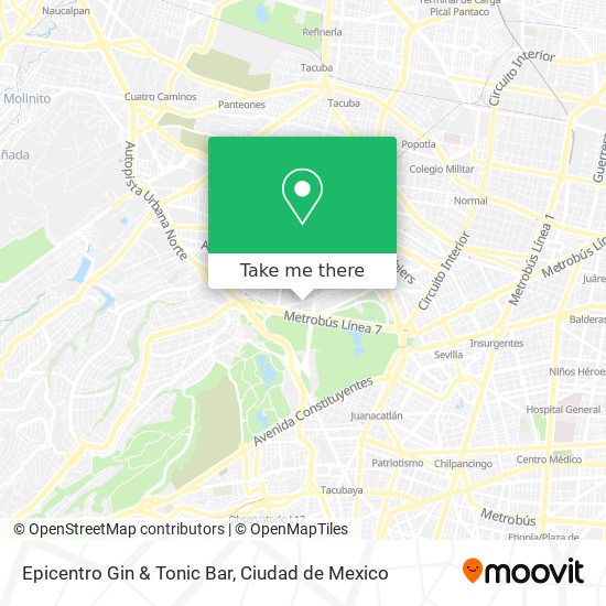 Epicentro Gin & Tonic Bar map